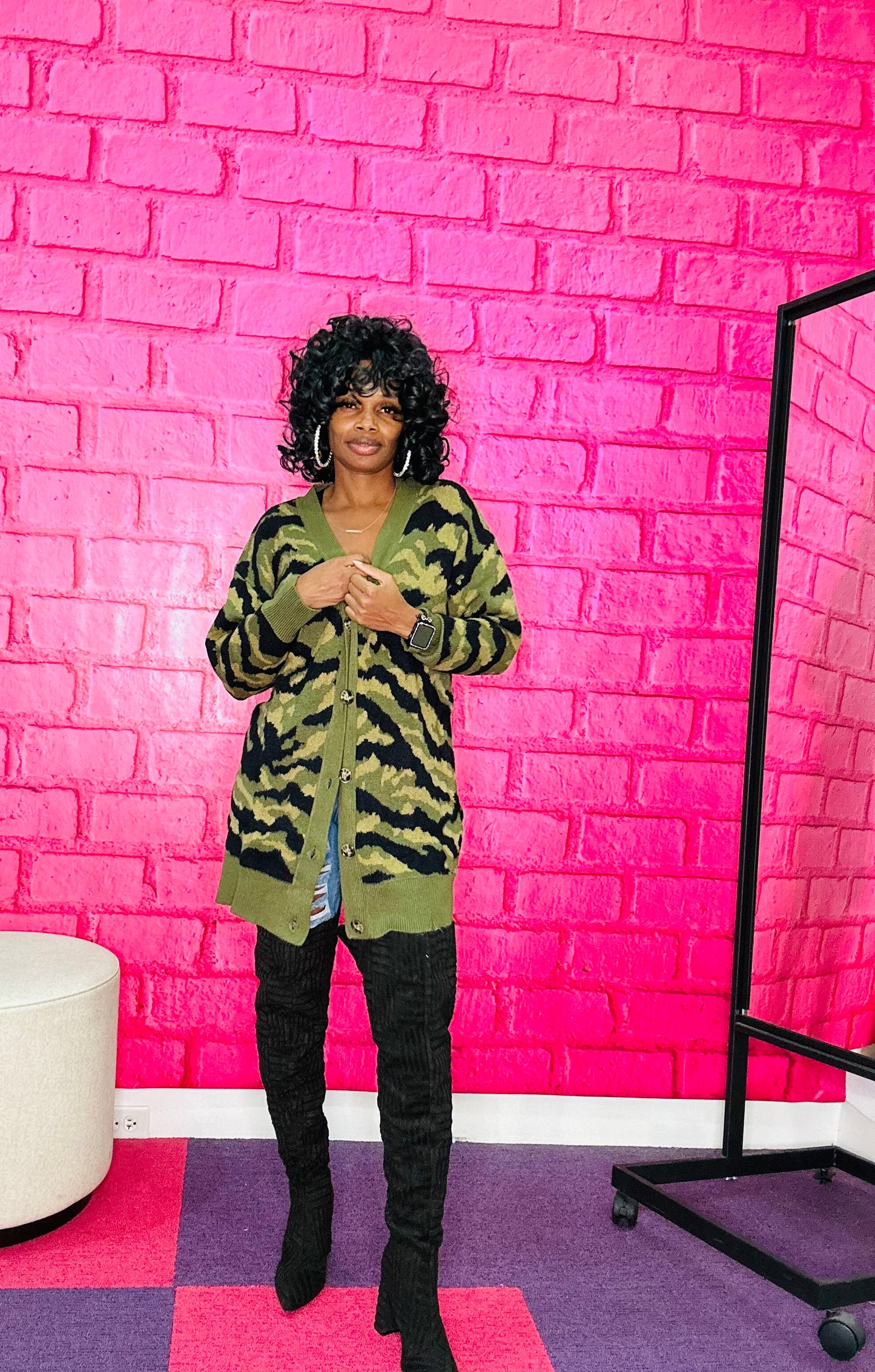 Camo cardigan