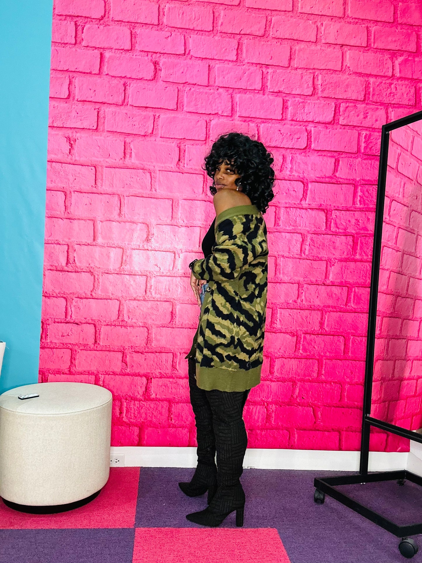 Camo cardigan