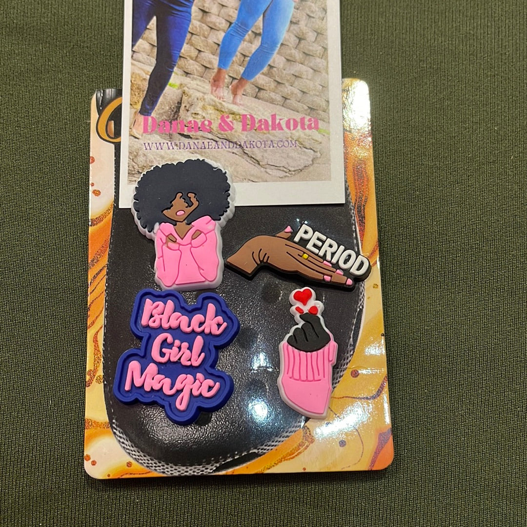 Black Girl Magic Croc Pins